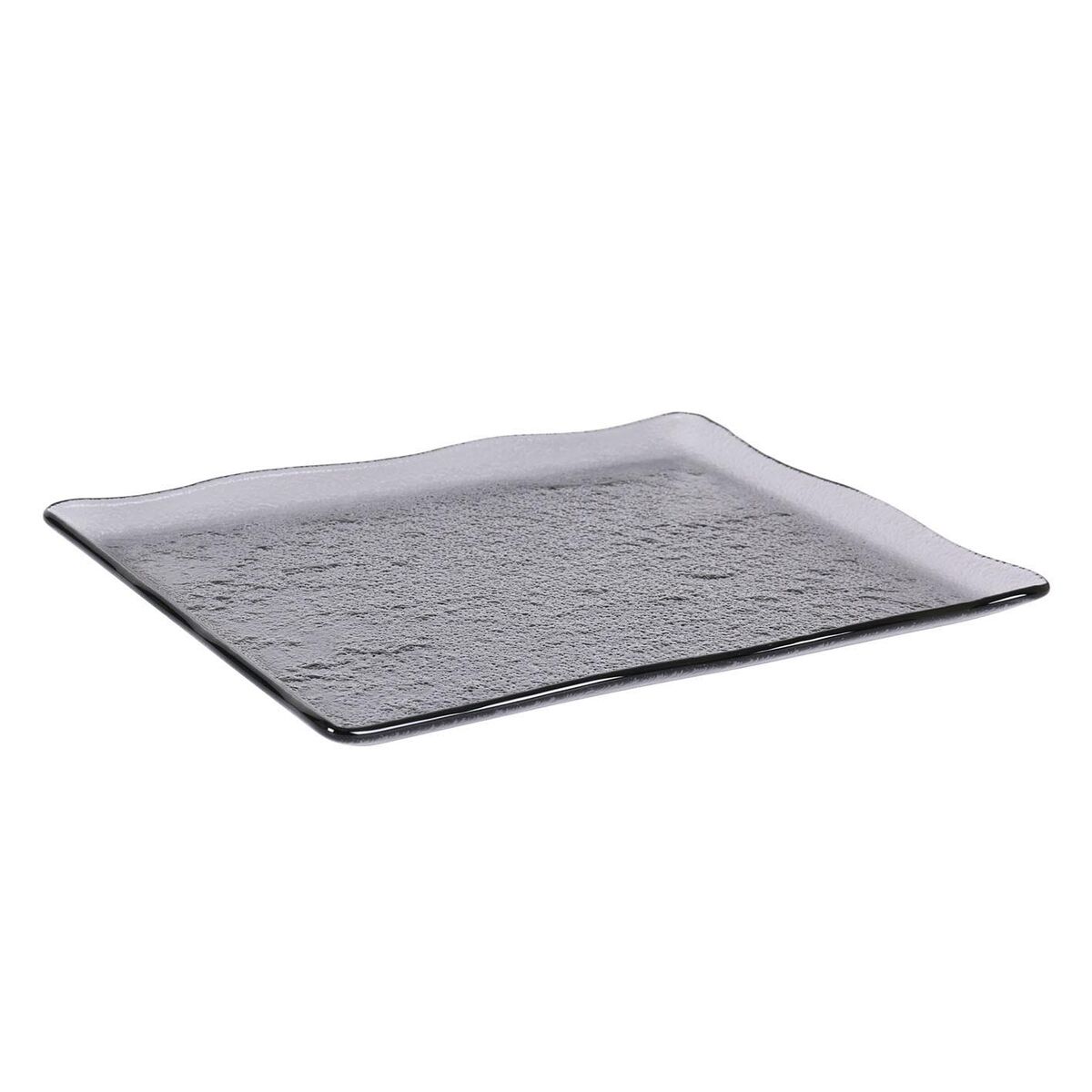 Bricka Inde Ming Svart Glas 30 x 23 cm - 2