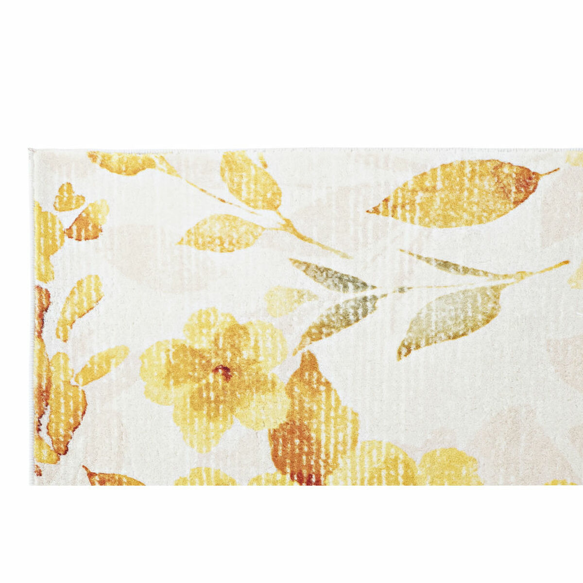 Matta DKD Home Decor Gul Vit Polyester Bomull Virágok (200 x 290 x 0.5 cm) - 10