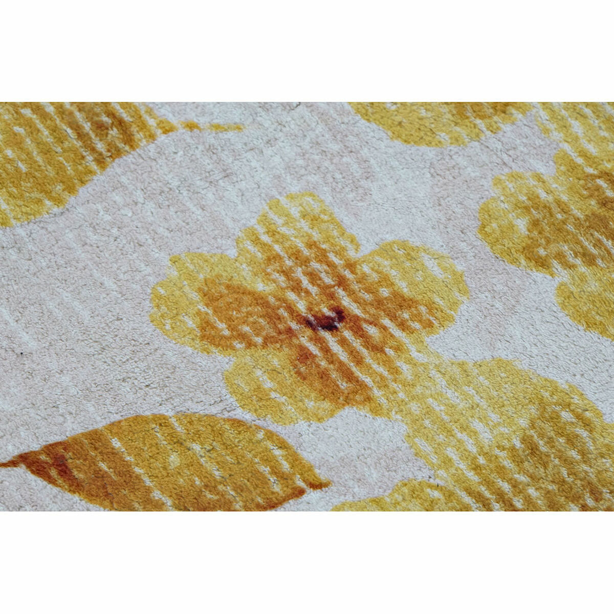 Matta DKD Home Decor Gul Vit Polyester Bomull Virágok (200 x 290 x 0.5 cm) - 6