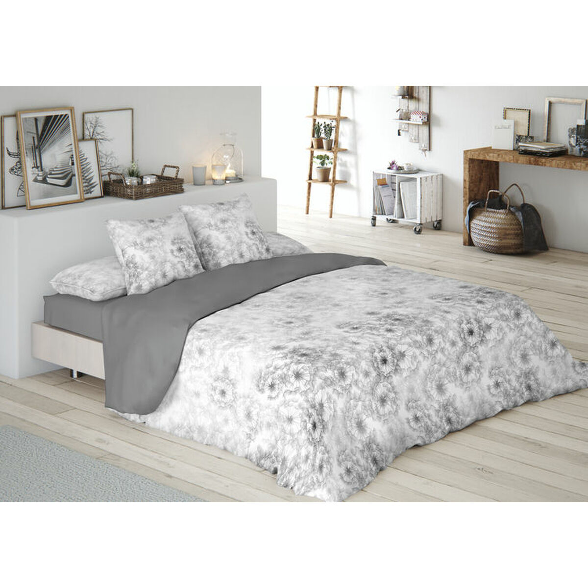 Täckslagsset Pierre Cardin JEWEL Grå Säng 135 3 Delar - 2