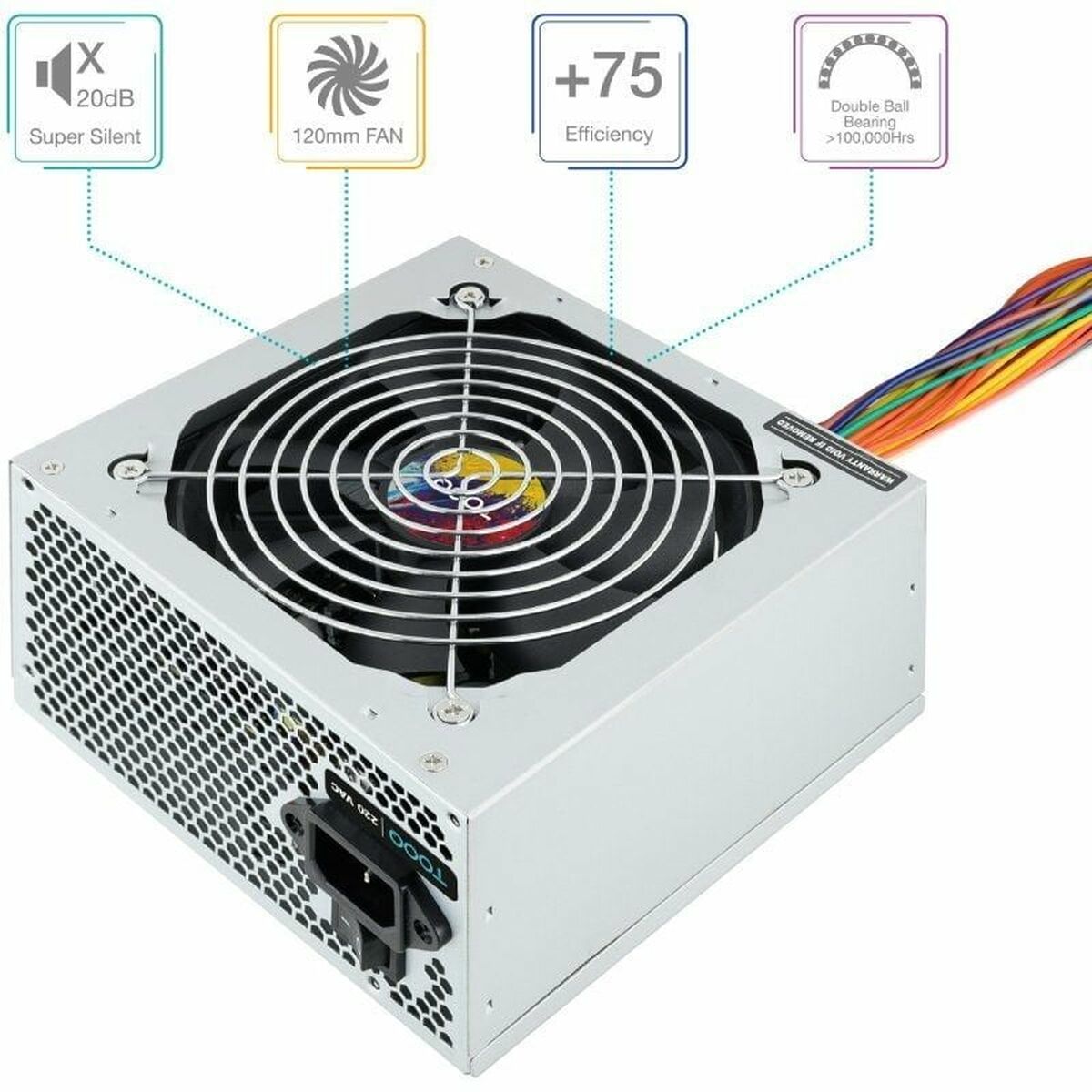 Strömtillförsel TooQ TQAPOLO-550SP ATX 550 W - 2