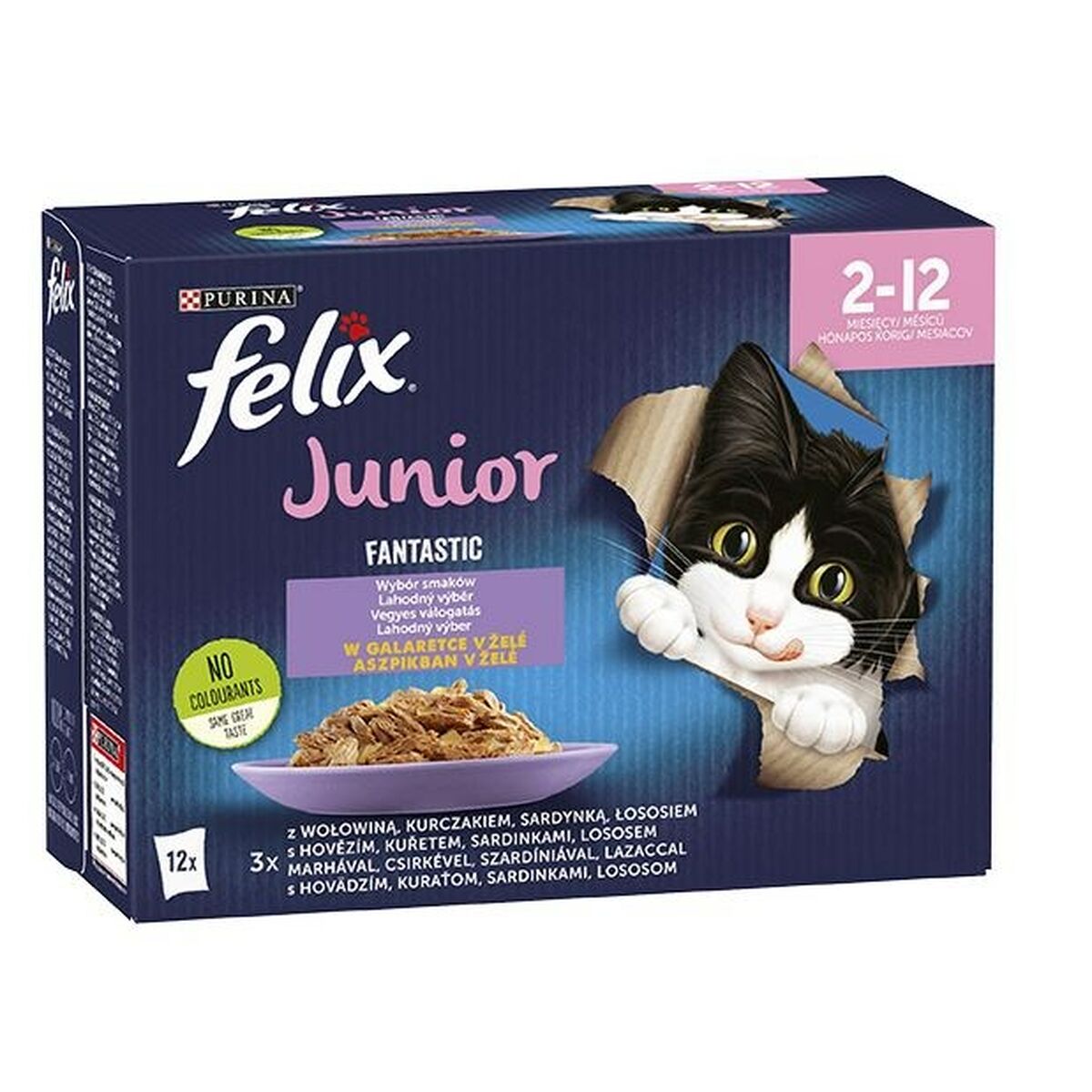 Kattmat Purina                                 Kyckling Lax Kalvkött 12 x 85 g