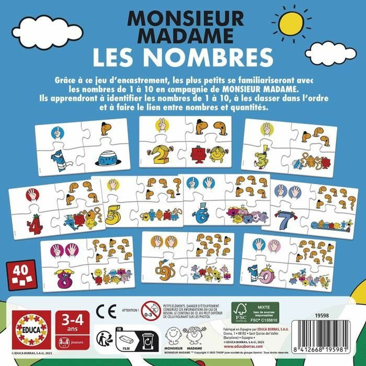 Utbildningsspel Educa Mr. Men and Women - 3