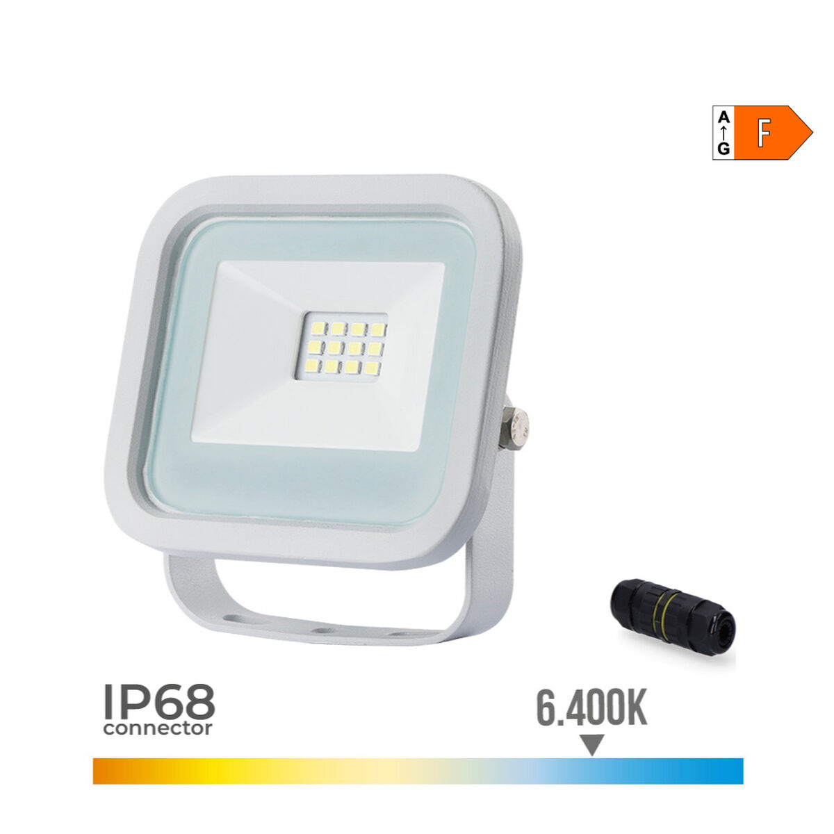 Floodlight/Projektorlampa EDM 70369 Vit F 10 W 800 lm 700 lm (6400 K) - 6