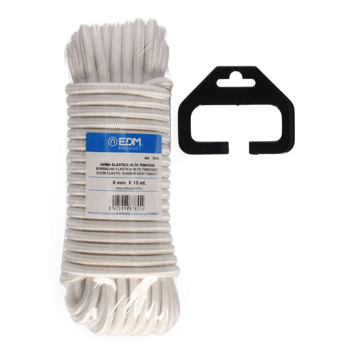Elastisk sladd EDM 87855 Vit 15 m - 6