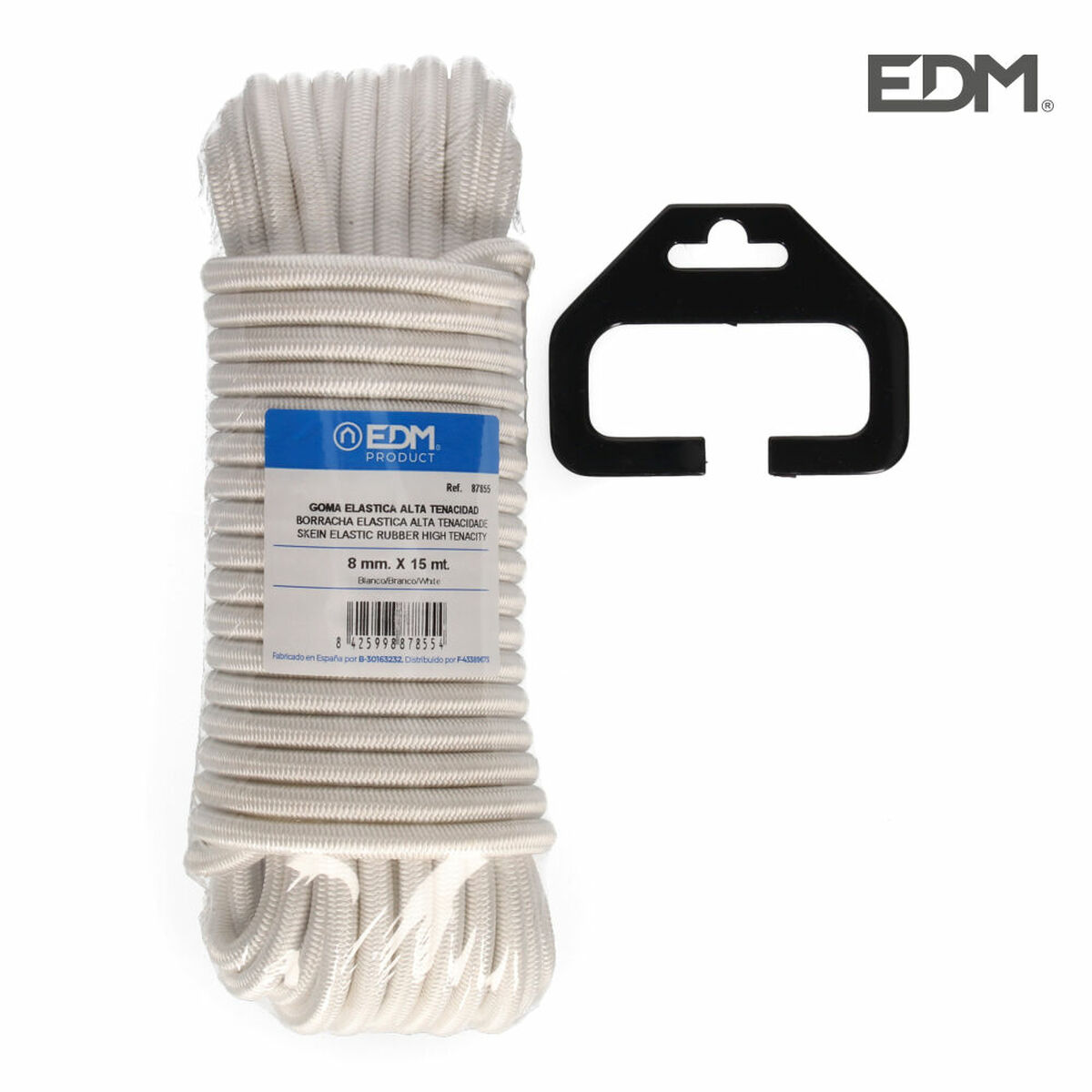 Elastisk sladd EDM 87855 Vit 15 m - 4