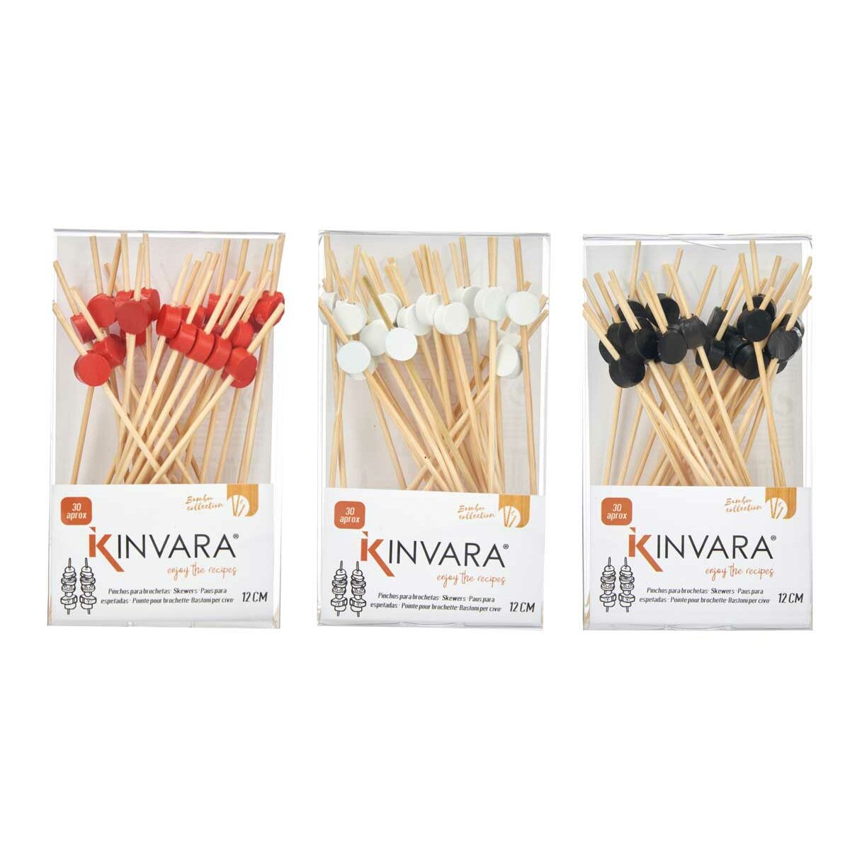 Bambupinnar Set Bambu 7 x 3 x 12 cm 12 x 0,5 x 1 cm (48 antal) - 2
