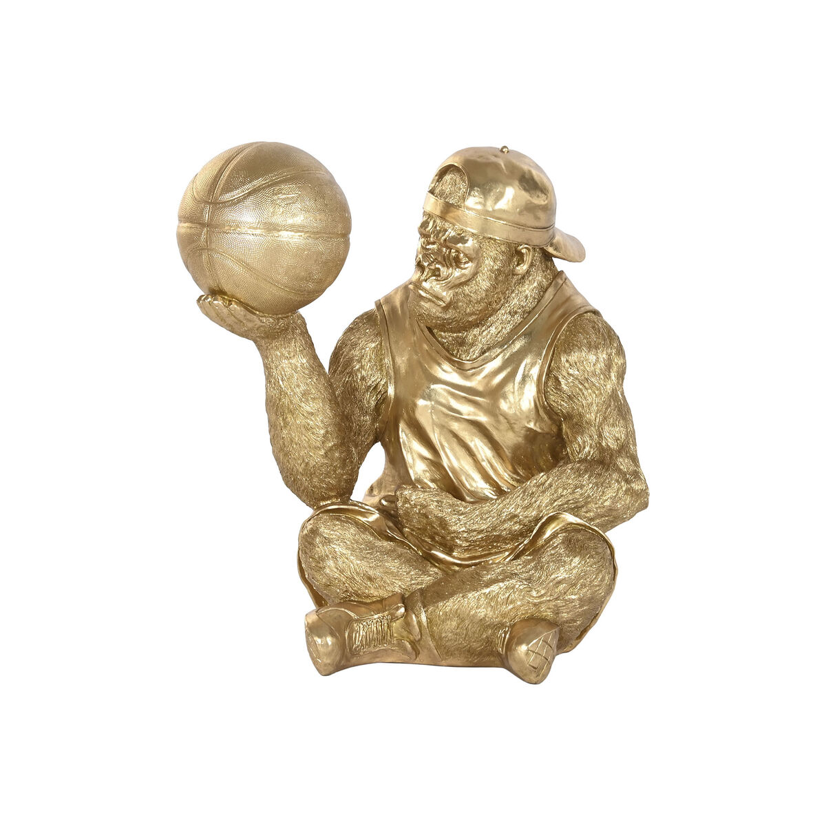 Prydnadsfigur Home ESPRIT Gyllene Gorilla 54 X 46 X 60,5 CM