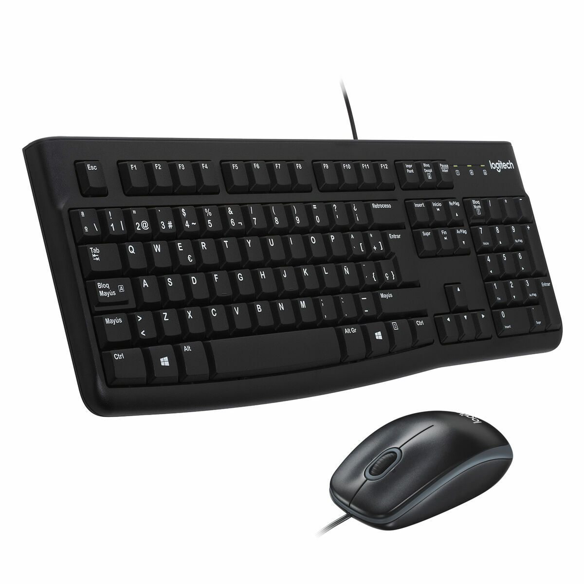 Tangentbord och Mus Logitech 920-002550 Svart Qwerty Spanska