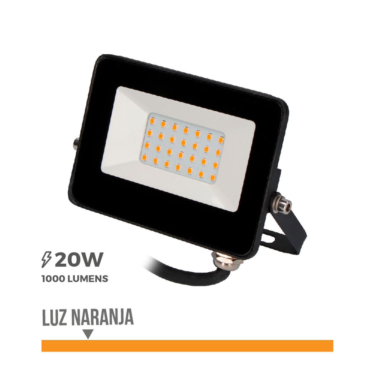 Floodlight/Projektorlampa EDM 70317 Svart Orange F 20 W 1000 Lm - 4