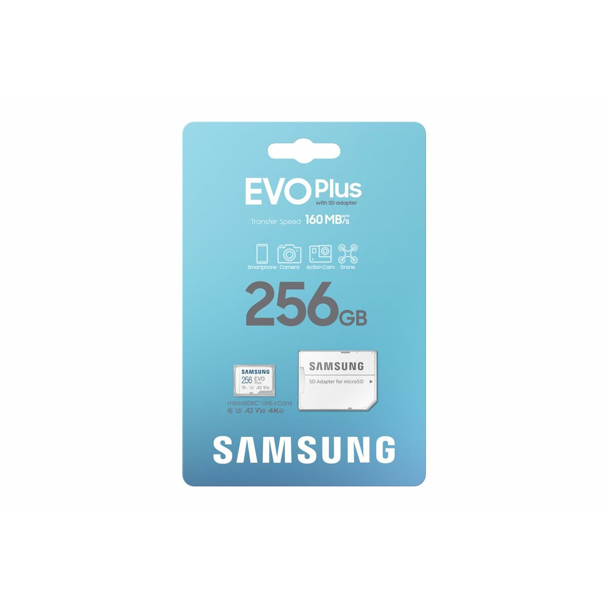 Micro-SD Minneskort med Adapter Samsung EVO Plus 2023 256 GB - 2
