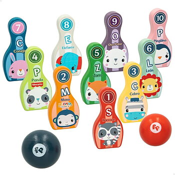 Bowlingspel Fisher Price djur (6 antal)