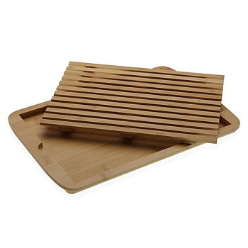Skärbräda Versa 24,5 x 1,7 x 37,5 cm Stål Bambu