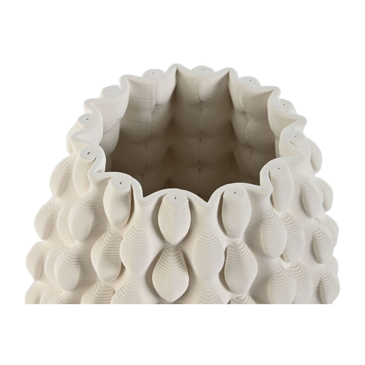Vas Home ESPRIT Vit Stengods Modern 17 X 17,5 X 28 cm - 2