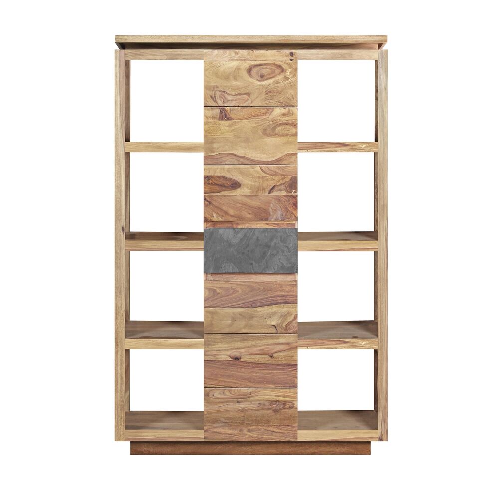 Bokhylla DKD Home Decor Sheesham Brun Grå Naturell Trä 120 x 40 x 185 cm - 3