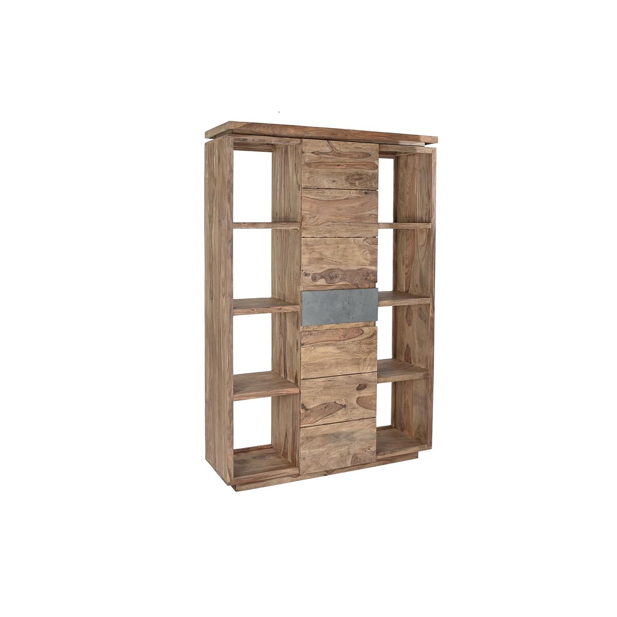 Bokhylla DKD Home Decor Sheesham Brun Grå Naturell Trä 120 x 40 x 185 cm
