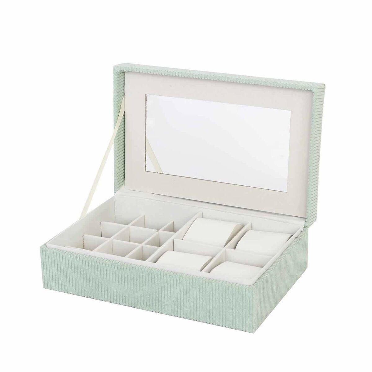 Smyckeskrin Versa Grön Polyester Papp Speglar 16 x 7,8 x 25 cm