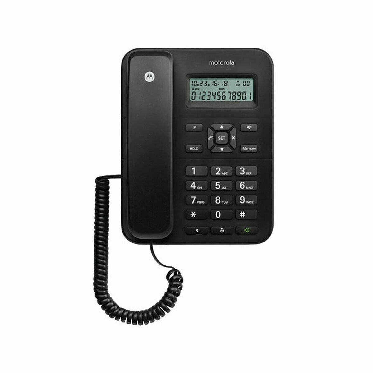 Markkabeltelefon Motorola Svart