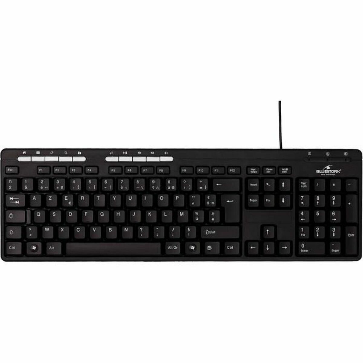 Tangentbord Bluestork BS-KB-MEDIAFIRST Franska AZERTY
