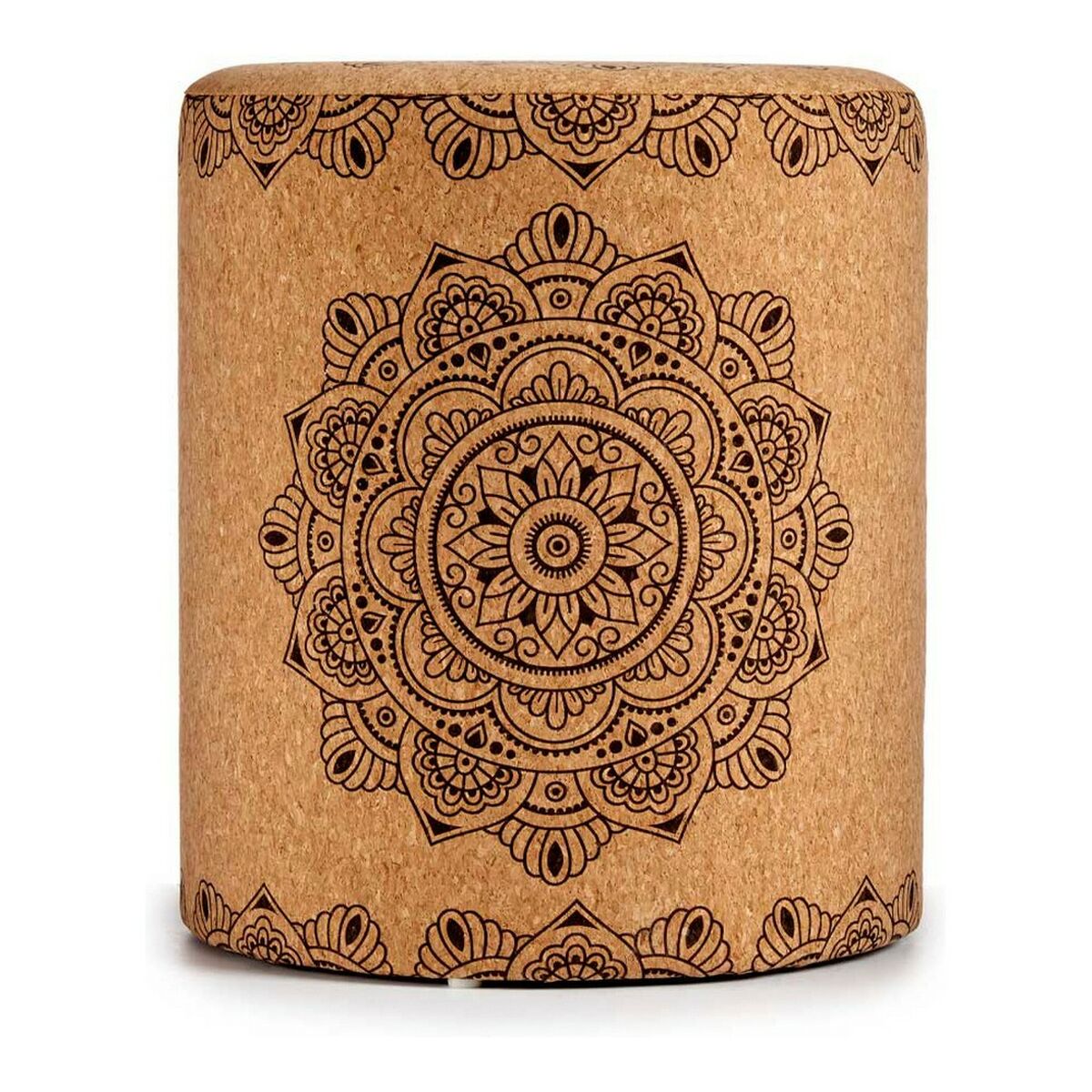 Puff Mandala Brun MDF Kork (34 x 39 x 34 cm) - 5