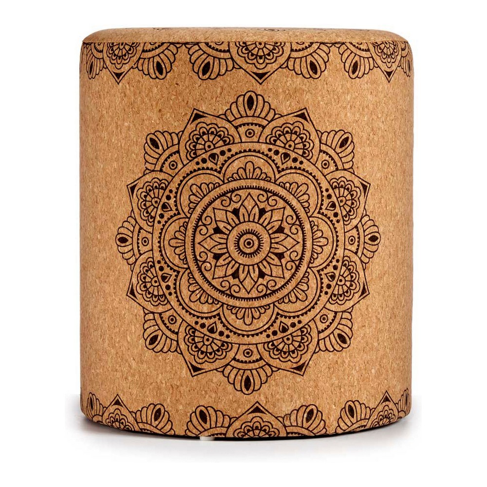Puff Mandala Brun MDF Kork (34 x 39 x 34 cm) - 2