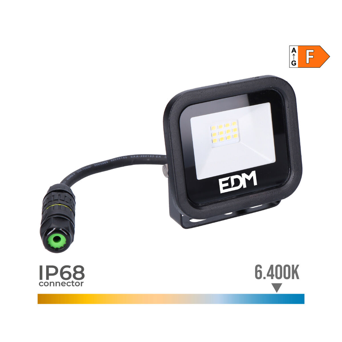LED spotlight EDM 70400 Black Series Svart F 2100 W 10 W 800 lm 9,2 x 8,1 x 2,7 cm (6400 K) - 11