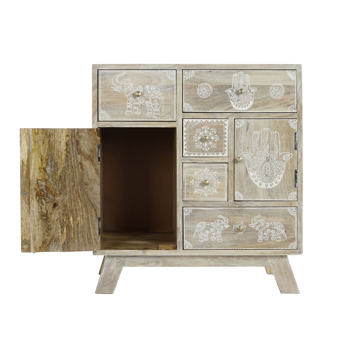 Byrå DKD Home Decor Naturell Mangoträ 61 x 33,5 x 68,5 cm - 16