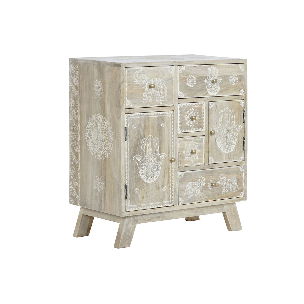 Byrå DKD Home Decor Naturell Mangoträ 61 x 33,5 x 68,5 cm - 9