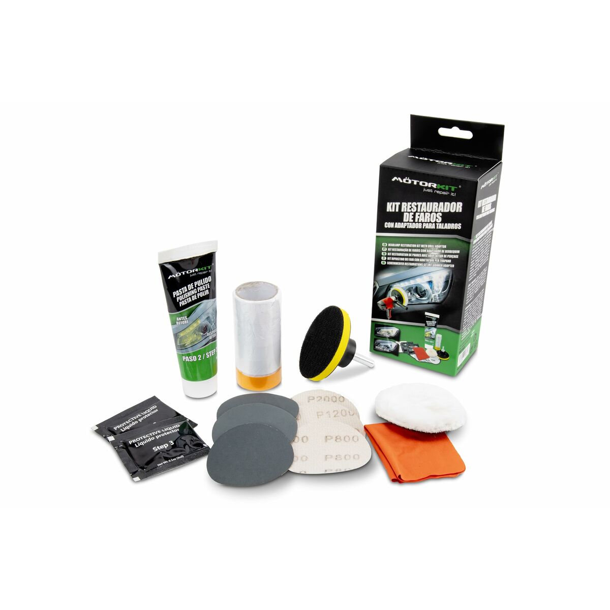 Strålkastaråterställare Motorkit MOT1005 Borrmaskin - 9