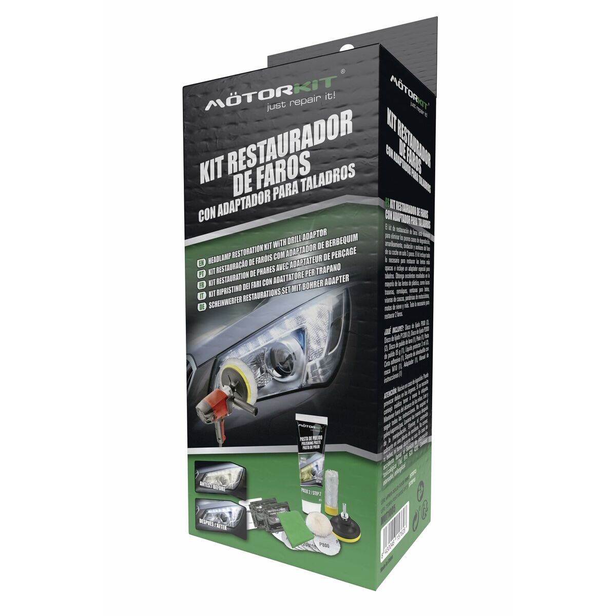 Strålkastaråterställare Motorkit MOT1005 Borrmaskin - 5