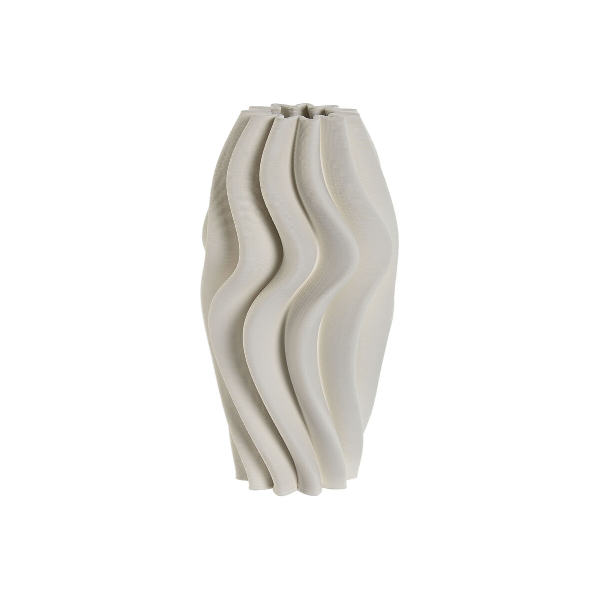 Vas Home ESPRIT Vit Stengods Modern 16 x 16 x 32 cm