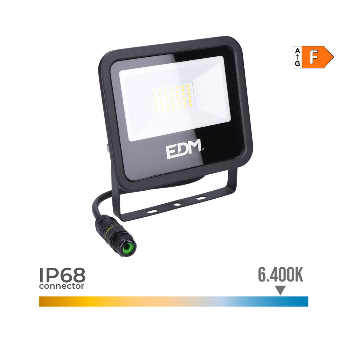 Floodlight/Projektorlampa EDM 70402 Svart F 30 W (6400 K) - 8