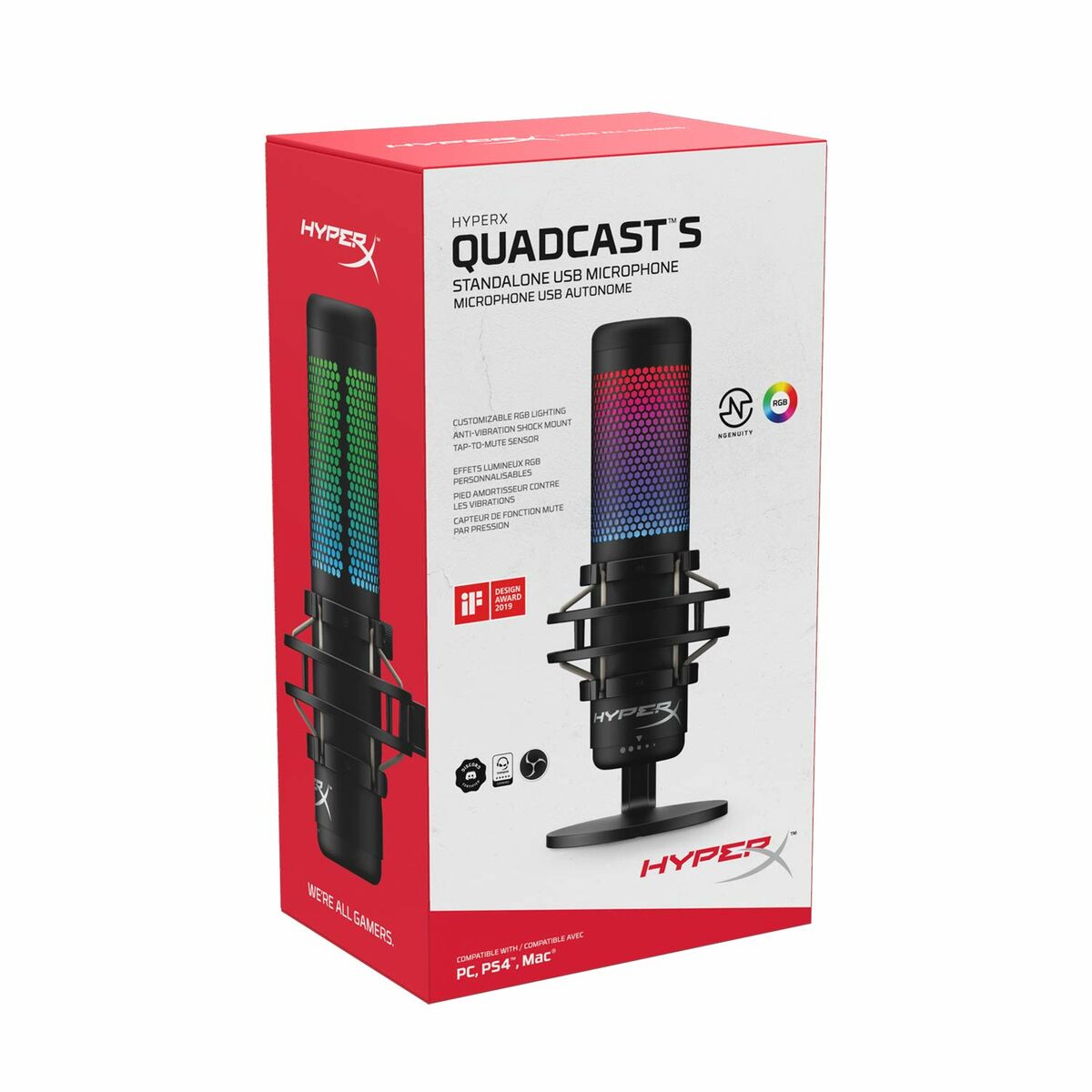 Mikrofon Hyperx HyperX QuadCast S Svart - 3