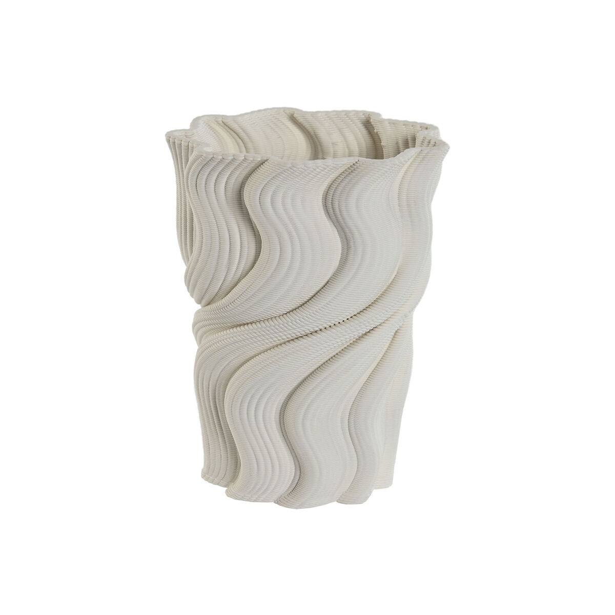 Vas Home ESPRIT Vit Stengods Modern 14 x 14 x 19 cm