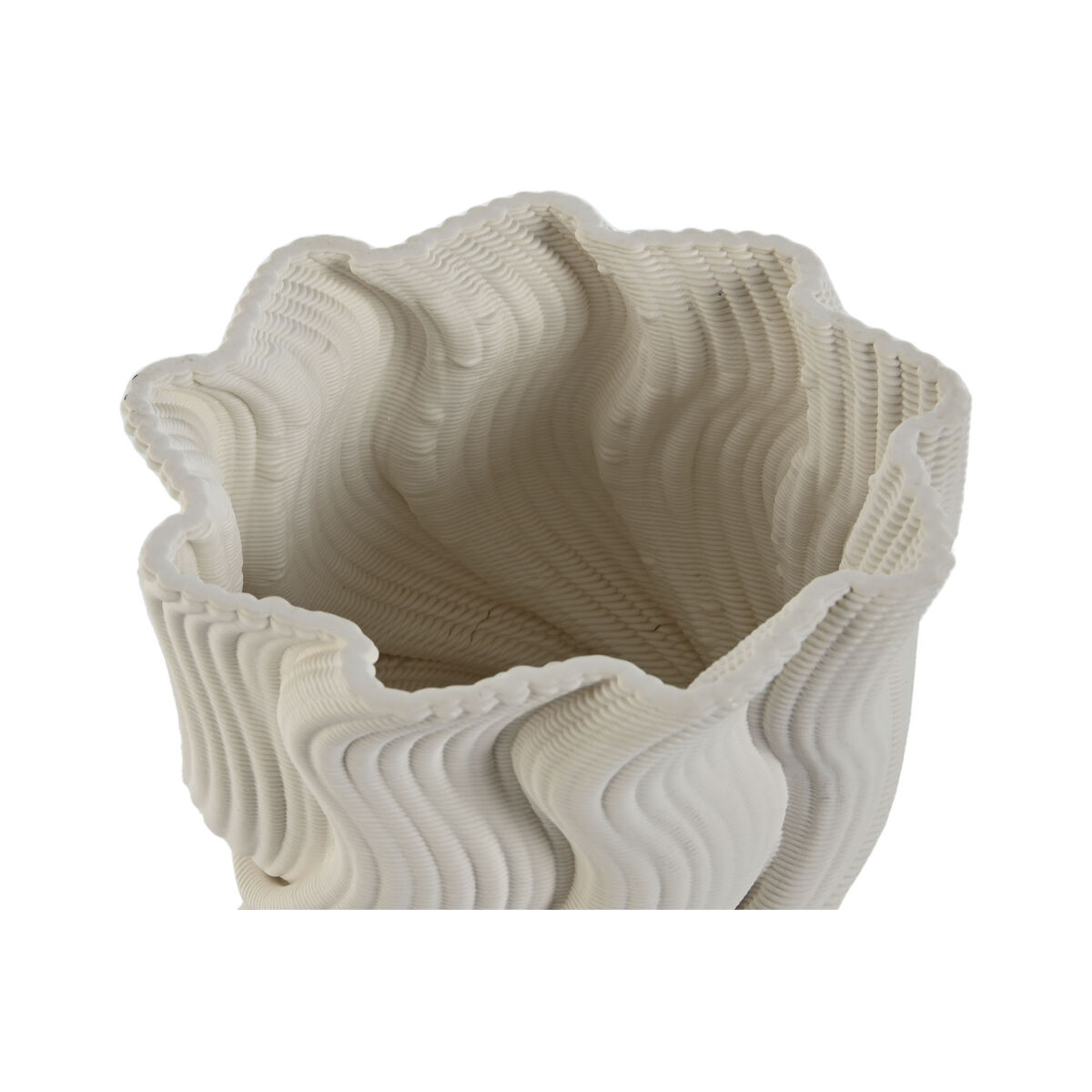 Vas Home ESPRIT Vit Stengods Modern 14 x 14 x 19 cm - 2