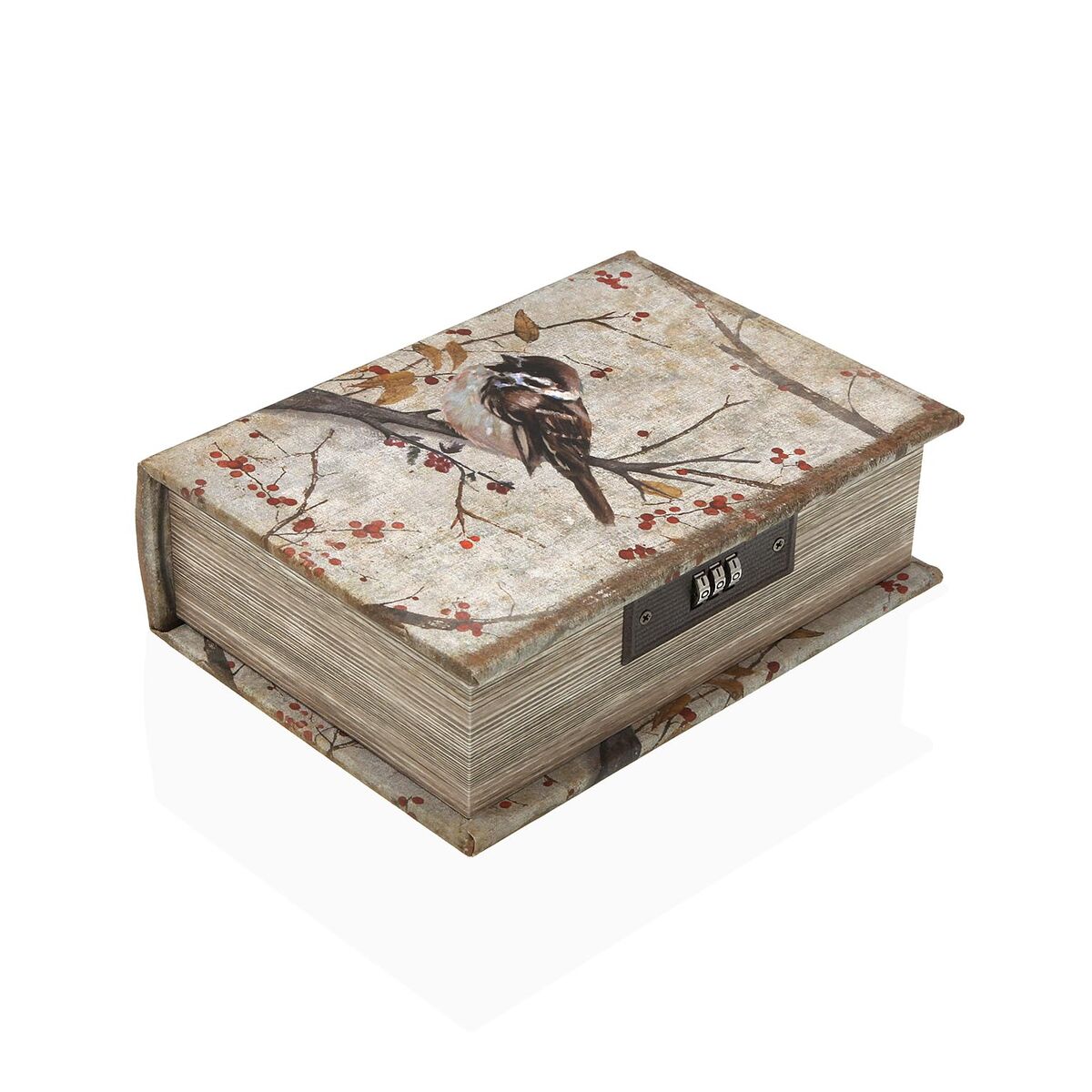Smyckeskrin Versa Kanvas Trä MDF 7 x 22 x 16 cm Fågel