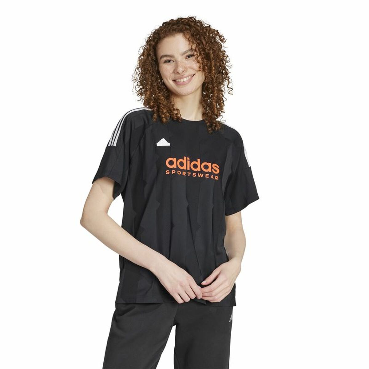 T-shirt med kortärm Dam Adidas Tiro Cut Svart - 2