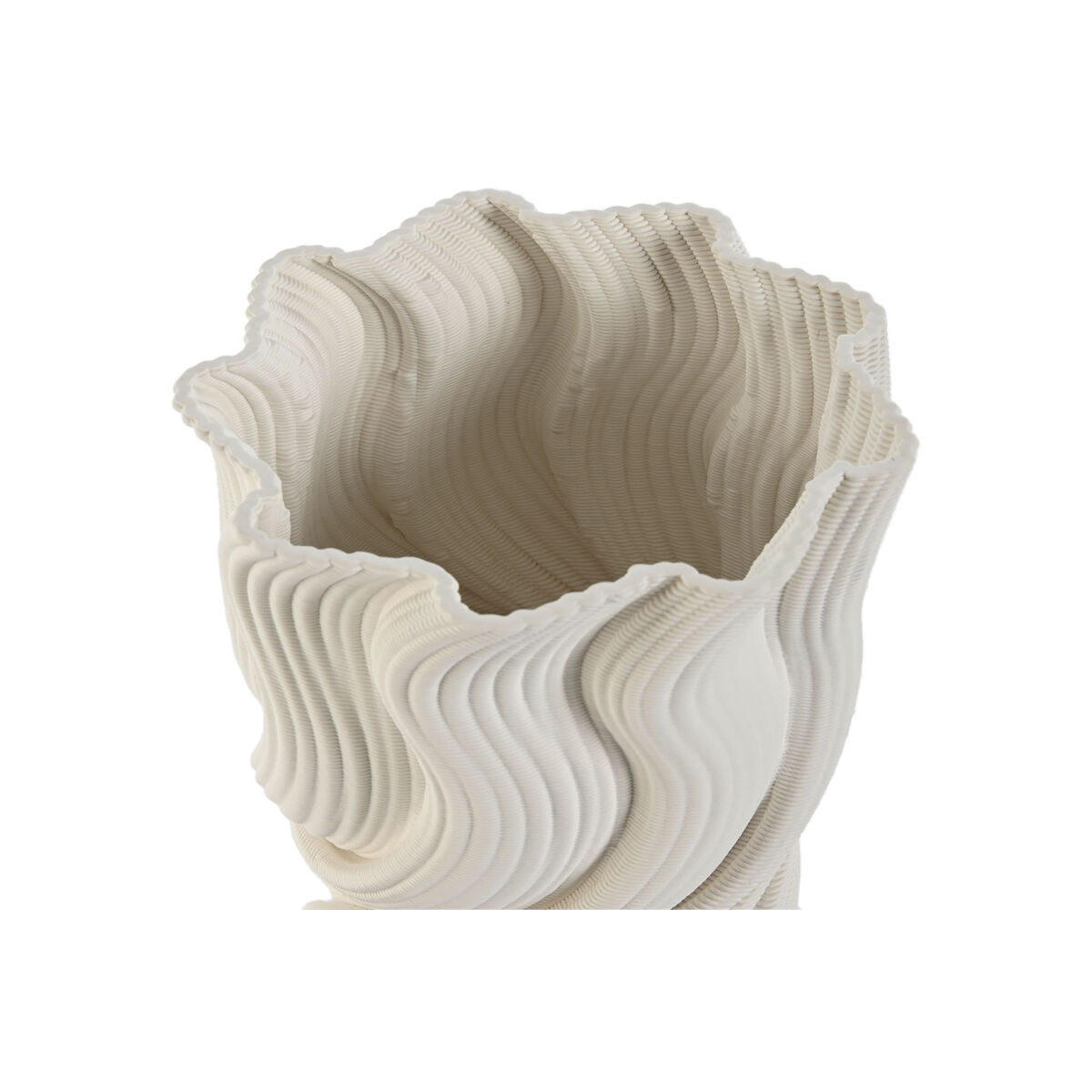 Vas Home ESPRIT Vit Stengods Modern 16 x 16 x 26 cm - 2