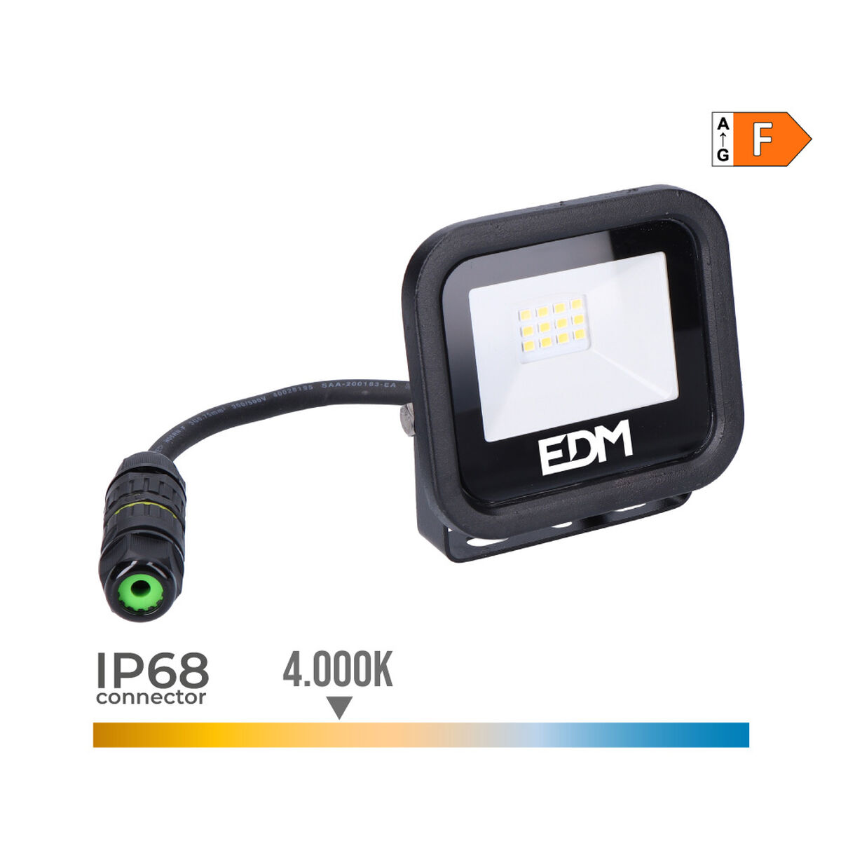 Floodlight/Projektorlampa EDM 70405 Svart F 10 W 800 lm (4000 K) - 7