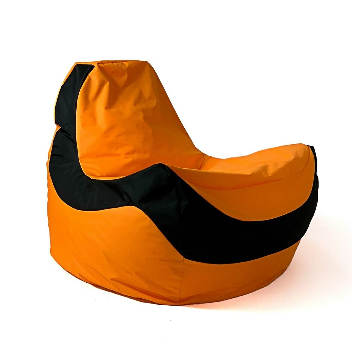 Puff GO GIFT Svart Orange Oxford tejido antidesgarros 140 x 100 x 100 cm 140 x 100 cm - 3