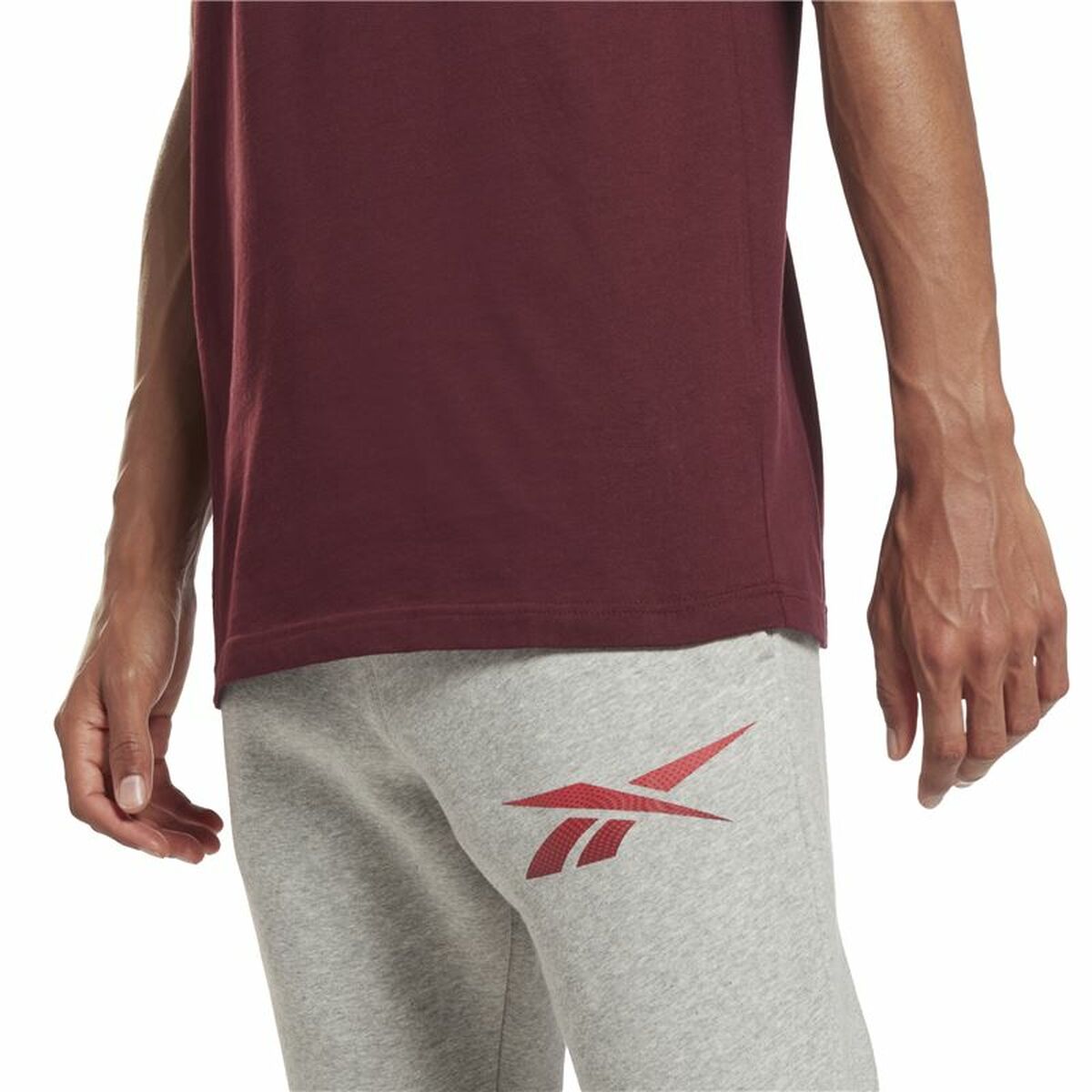 T-shirt med kortärm Herr Reebok RI Logo Rödbrun - 2