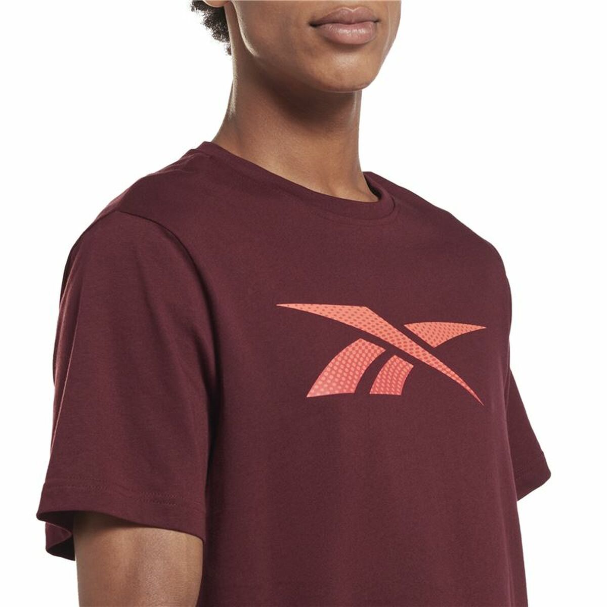 T-shirt med kortärm Herr Reebok RI Logo Rödbrun - 3