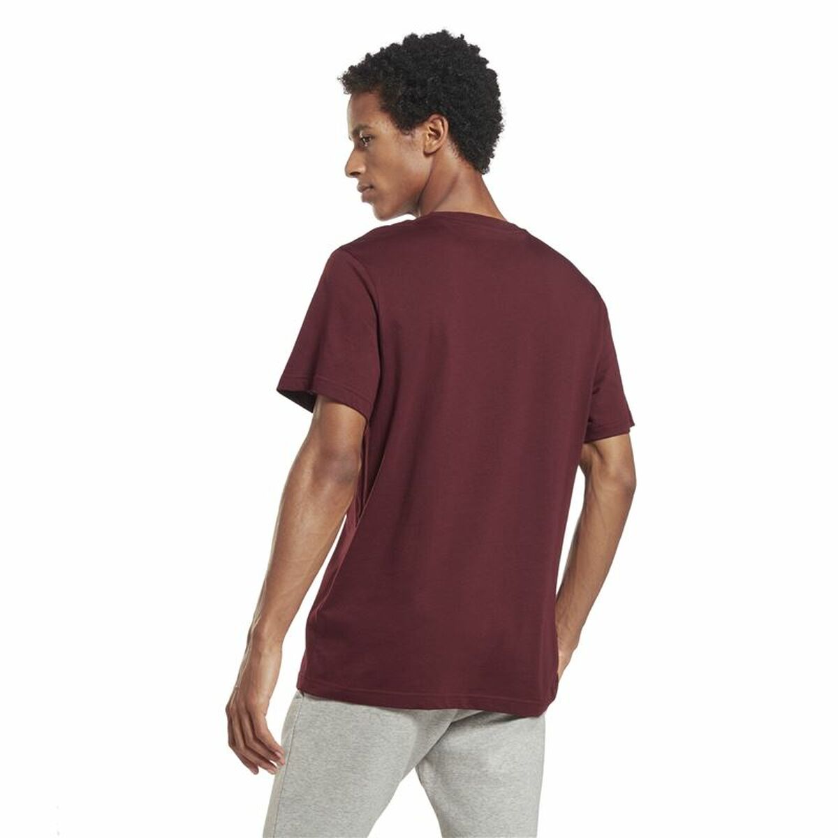 T-shirt med kortärm Herr Reebok RI Logo Rödbrun - 5