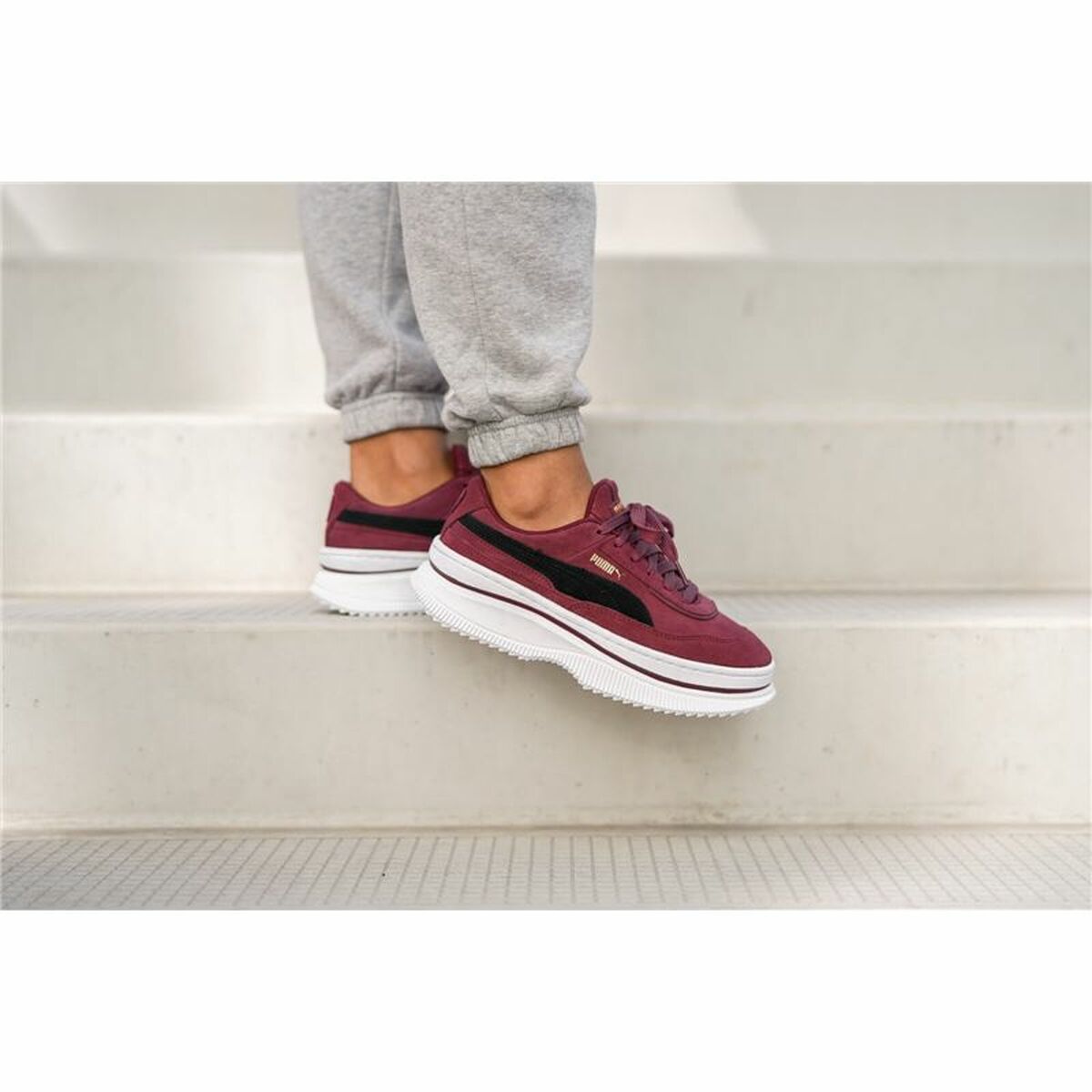 Casual Träningsskor Dam Puma Sportswear Deva Suede Mörkröd - 7