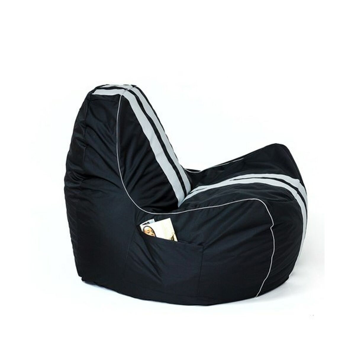 Puff GO GIFT Vit Svart Oxford tejido antidesgarros 140 x 100 x 100 cm 140 x 100 cm - 2