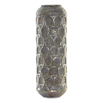 Vas DKD Home Decor Antikbehandlad Grå Gyllene Metall Orientalisk 19 x 19 x 47 cm