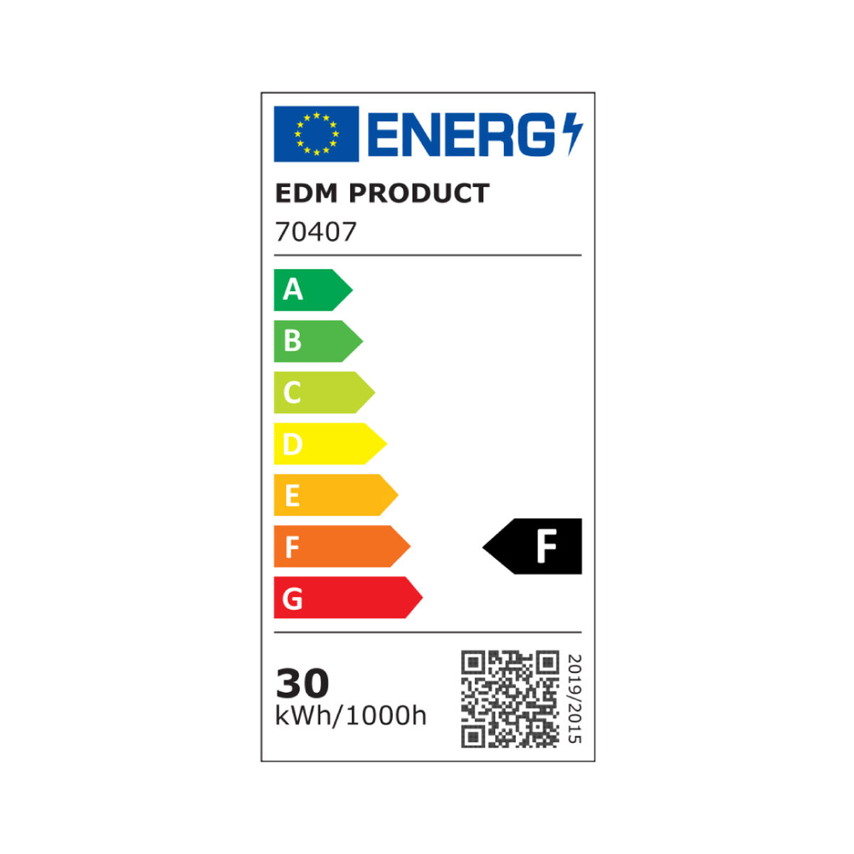 Floodlight/Projektorlampa EDM 70407 Svart F 30 W (4000 K) - 3