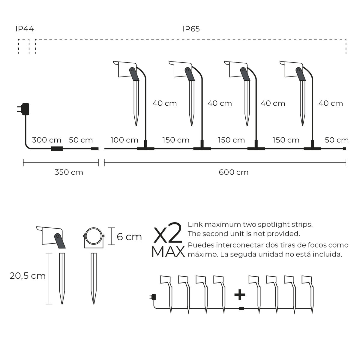 LED spotlight KSIX SmartLED Svart (3000K) - 6