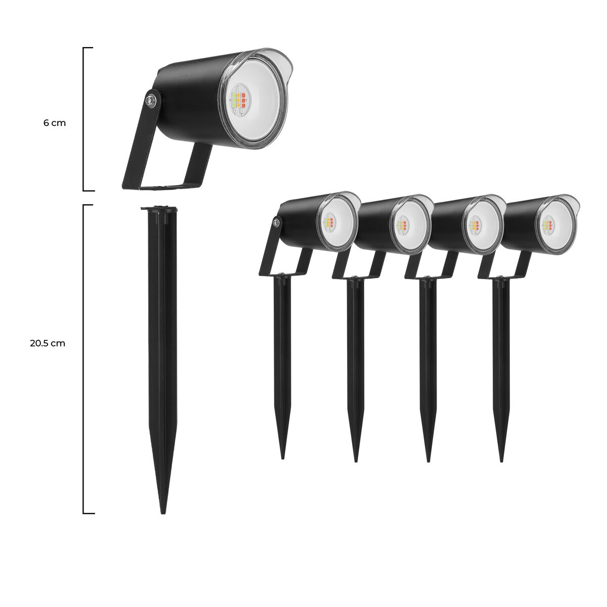 LED spotlight KSIX SmartLED Svart (3000K) - 12