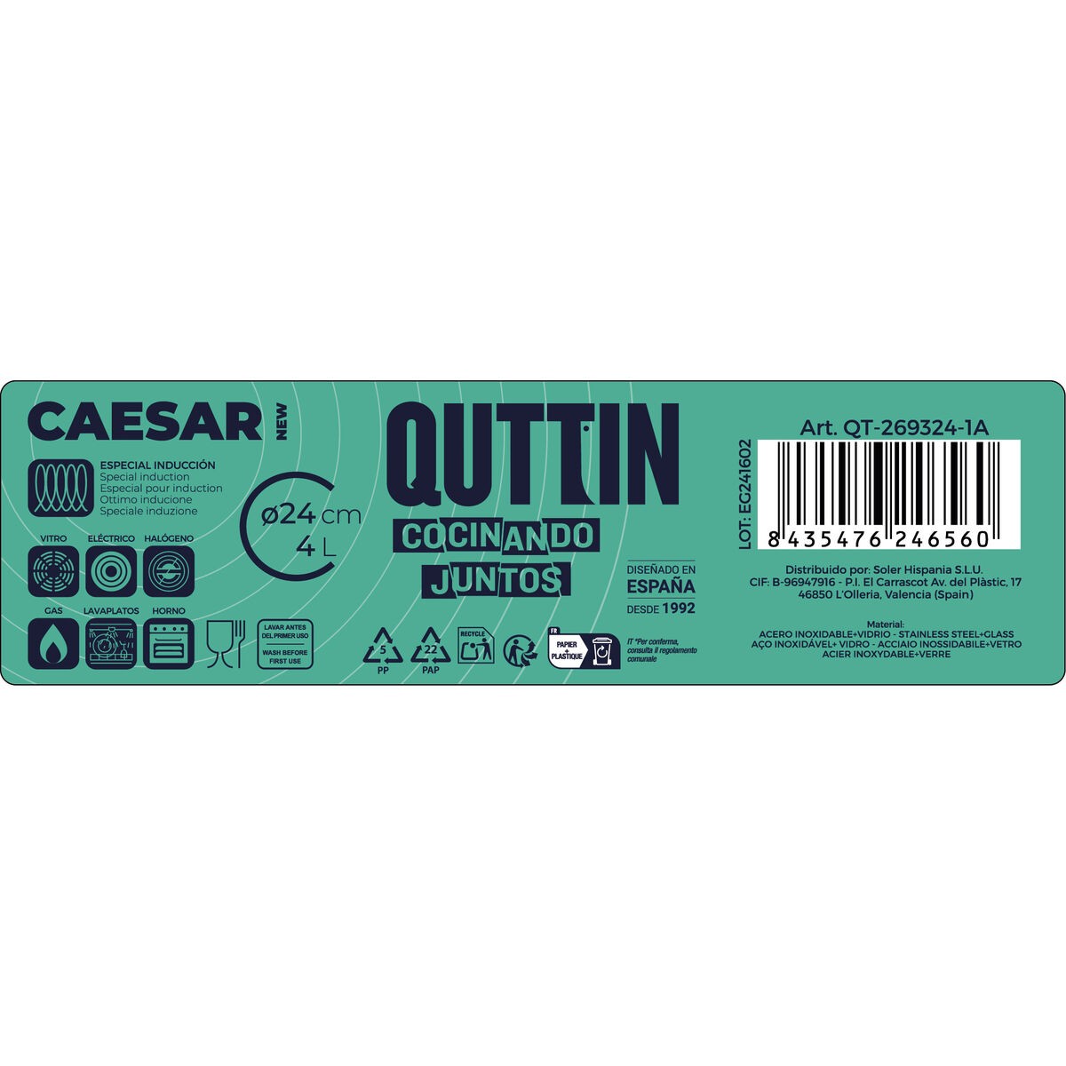 Gryta med lock Quttin 139505 (ø 24 cm) - 5
